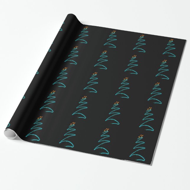 Weihnachtsbaum Geschenkpapier (Ungerollt)