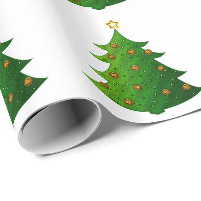 Weihnachtsbaum Geschenkpapier (Rolleneckpunkt)