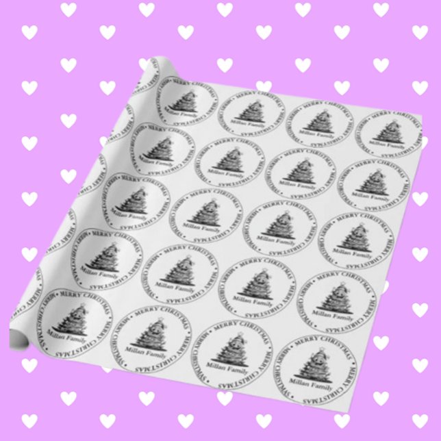 Weihnachtsbaum Geschenkpapier (Wrap your gifts with love using our Family Christmas theme wrapping paper)