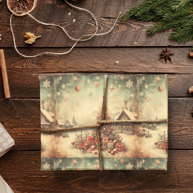 Weihnachtsbaum Geschenkpapier (Vintage Christmas tree Wrapping Paper)