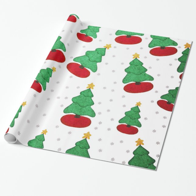 Weihnachtsbaum Geschenkpapier (Ungerollt)