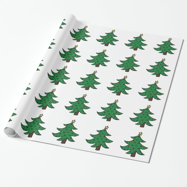 Weihnachtsbaum Geschenkpapier (Ungerollt)