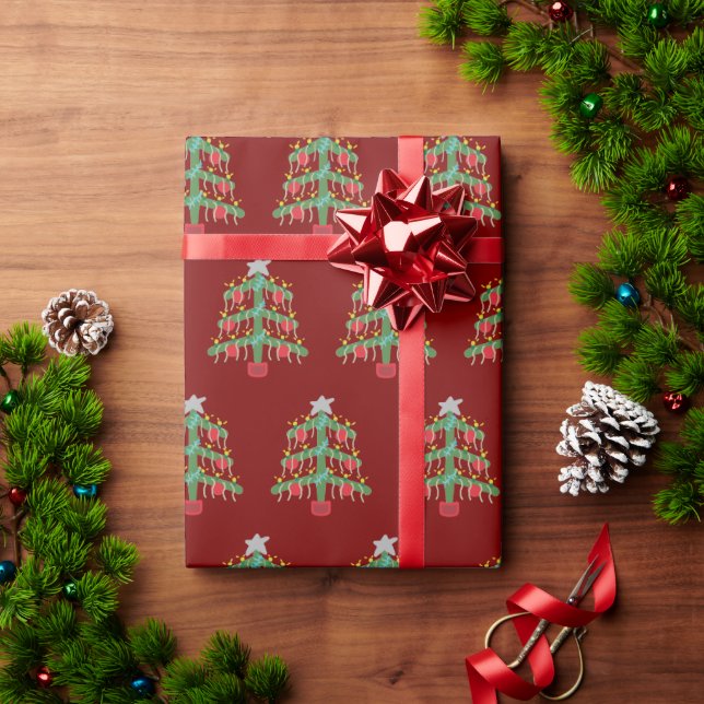 Weihnachtsbaum Geschenkpapier (Feiertagsgeschenk)