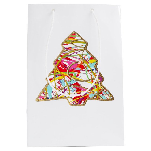 Weihnachtsbaum-Geschenktasche Mittlere Geschenktüte (Vorderseite)