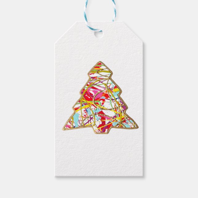 Weihnachtsbaum-Geschenktasten Geschenkanhänger (Vorderseite)