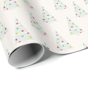 Weihnachtsbaum-Geschenkverpackung Pastell-Festtage Geschenkpapier