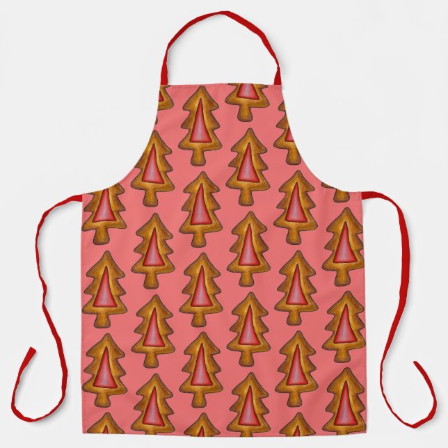 Weihnachtsbaum gesteinigtes Glass Holiday Cookie B Schürze (Vorderseite)