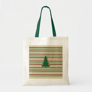 Weihnachtsbaum gestreift tragetasche