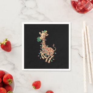 Weihnachtsbaum Giraffe Lover Geschenk Liebe Serviette