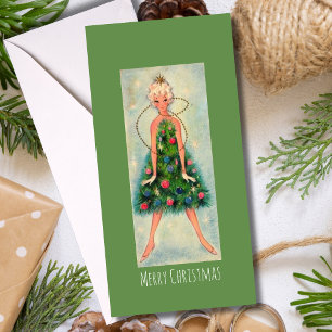 Weihnachtsbaum Girl Holiday Card Feiertagskarte