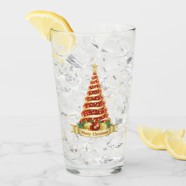 Weihnachtsbaum Glas (Vorderseite Ice)