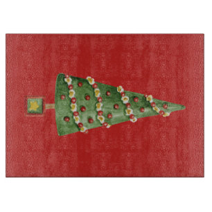 Weihnachtsbaum Glas Schneidbrett Schneidebrett