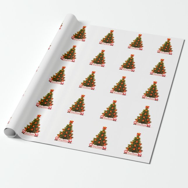 Weihnachtsbaum & Glocken: Schönes Geschenkdesign m Geschenkpapier (Ungerollt)