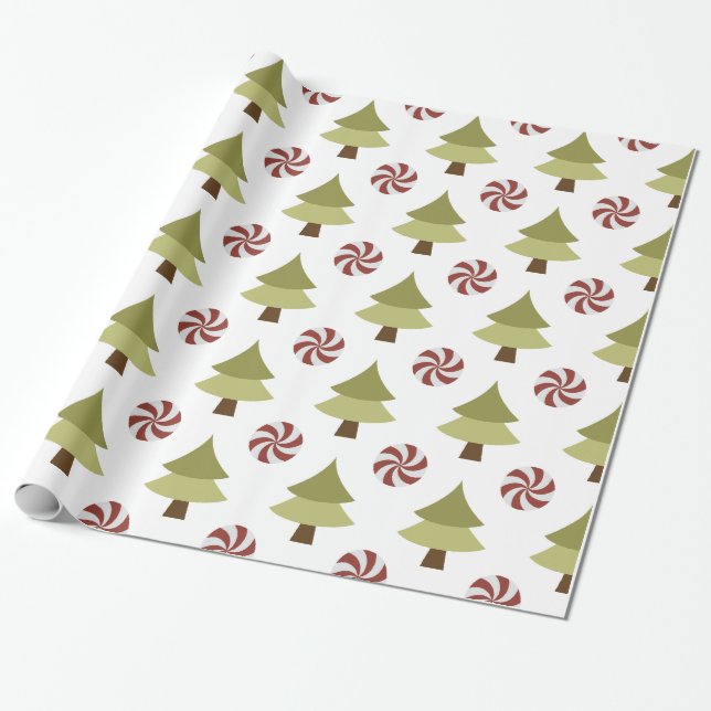 Weihnachtsbaum-Glossy Wrapping Paper Geschenkpapier (Ungerollt)