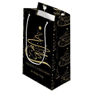 Weihnachtsbaum Gold Glitzer Reittiere Kleine Geschenktüte