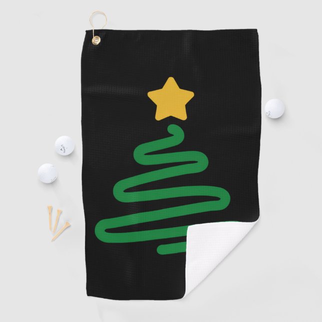 Weihnachtsbaum Golfhandtuch (Insitu)