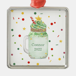 Weihnachtsbaum Green Mason Jar Milkshake Jahr Ornament Aus Metall