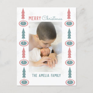  Weihnachtsbaum-Grenze Foto Feiertag  Postkarte