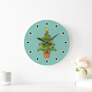 Weihnachtsbaum Große Wanduhr