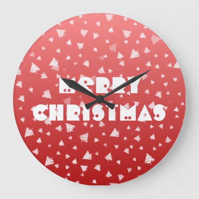 Weihnachtsbaum Große Wanduhr (Vorderseite)