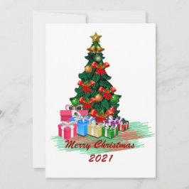 Weihnachtsbaum-Grußkarte Einladung