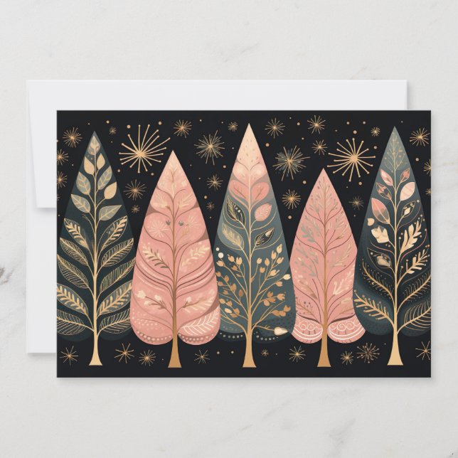 Weihnachtsbaum-Grußkarte Feiertagskarte (Vorderseite)