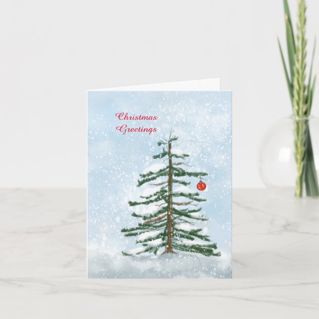 Weihnachtsbaum-Grußkarte Karte (Vorderseite)