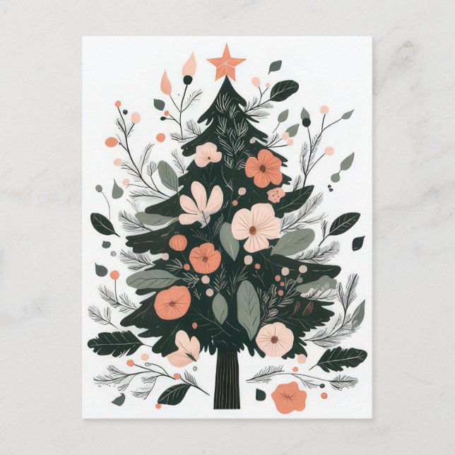 Weihnachtsbaum-Grußkarte Postkarte (Vorderseite)
