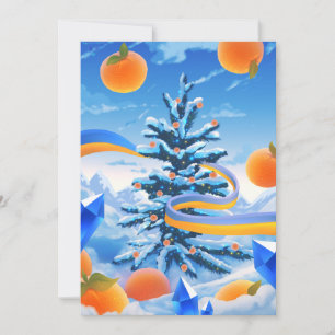 Weihnachtsbaum-Grußkarte Ukraine Feiertagskarte