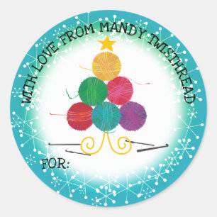 Weihnachtsbaum-Häkelhaken Runder Aufkleber