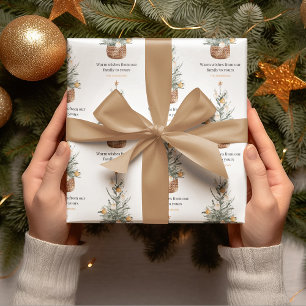 Weihnachtsbaum Happy Holiday Geschenkpapier