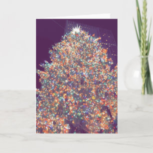 Weihnachtsbaum Helle Lichter New York City Karte