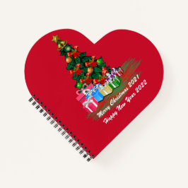 Weihnachtsbaum Herz Spiral Notebook Notizbuch