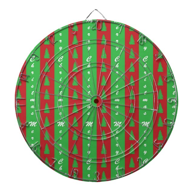 Weihnachtsbaum-Hintergrundmuster Dartscheibe (vorne)
