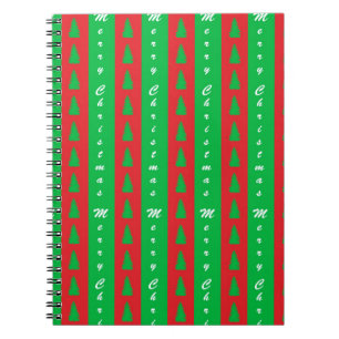 Weihnachtsbaum-Hintergrundmuster Notizblock