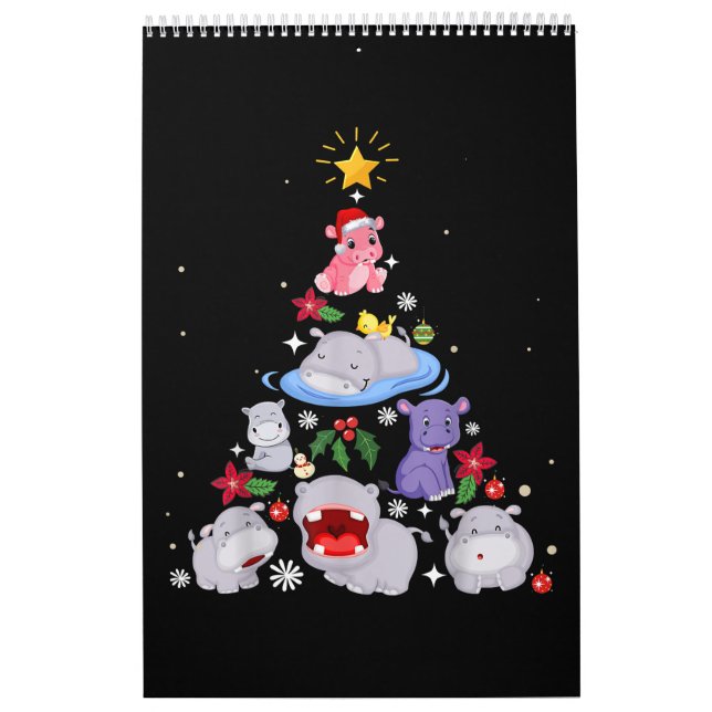 Weihnachtsbaum Hippo| Xmas Hippopotamus Kalender (Titelbild)