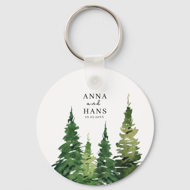 Weihnachtsbaum-Hochzeit Schlüsselanhänger (Vorderseite)
