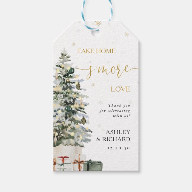 Weihnachtsbaum Hochzeitsgeschenk-Anhänger Geschenkanhänger (Vorderseite)