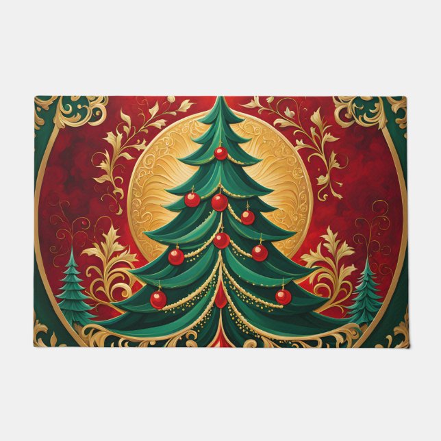 Weihnachtsbaum Holiday Doormat Fußmatte (Vorderseite)