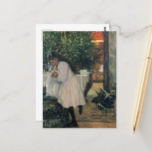 Weihnachtsbaum Holiday Girl and Baby Vintag Art Postkarte