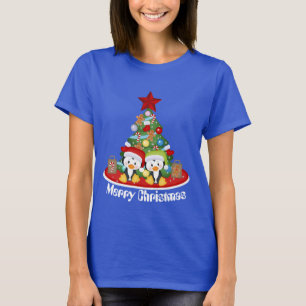 Weihnachtsbaum Holiday Pinguine hinzufügen T-Shirt