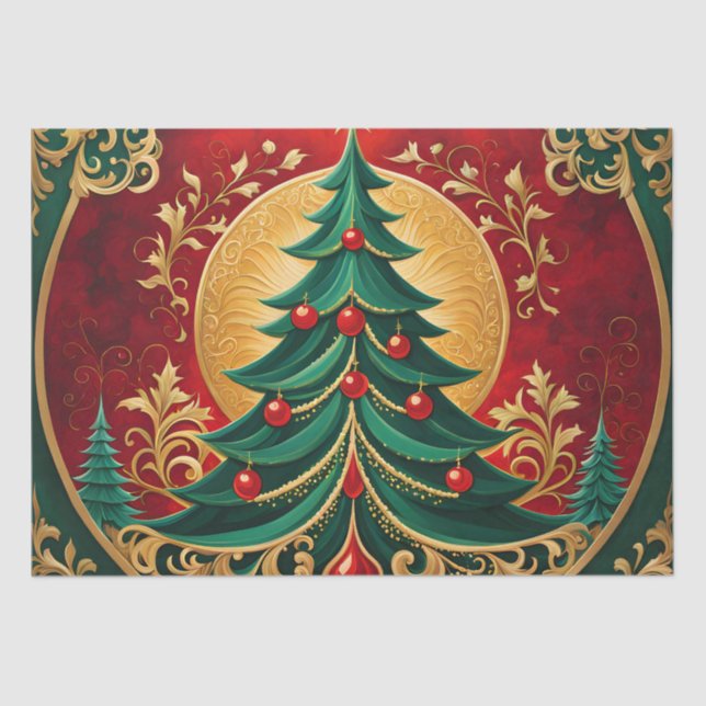 Weihnachtsbaum Holiday Tissue Seidenpapier (Vorderseite)