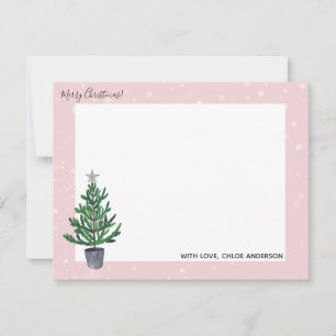 Weihnachtsbaum-Home for the Holidays Notizkarten Mitteilungskarte