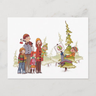 Weihnachtsbaum Hugger Feiertag POSTKARTE