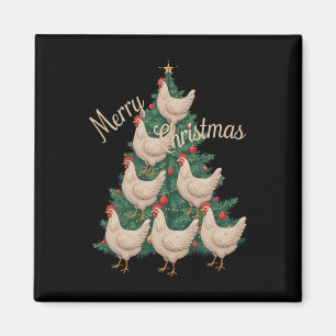 Weihnachtsbaum Hühner Funny Chickens Weihnachtsbau Magnet