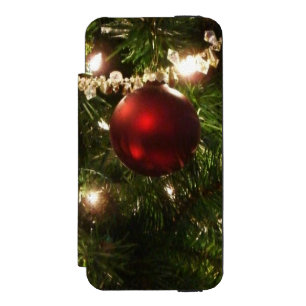 Weihnachtsbaum I Feiertag Hübscher grüner und rote Incipio Watson™ iPhone 5 Geldbörsen Hülle