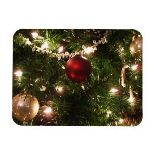 Weihnachtsbaum I Urlaub Hübsch grün und rot Magnet