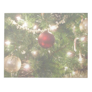 Weihnachtsbaum I Urlaub Hübsch grün und rot Notizblock