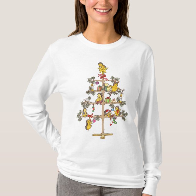 Weihnachtsbaum Igel T-Shirt (Vorderseite)