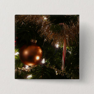 Weihnachtsbaum II Holiday Candy Cane und Tinsel Button